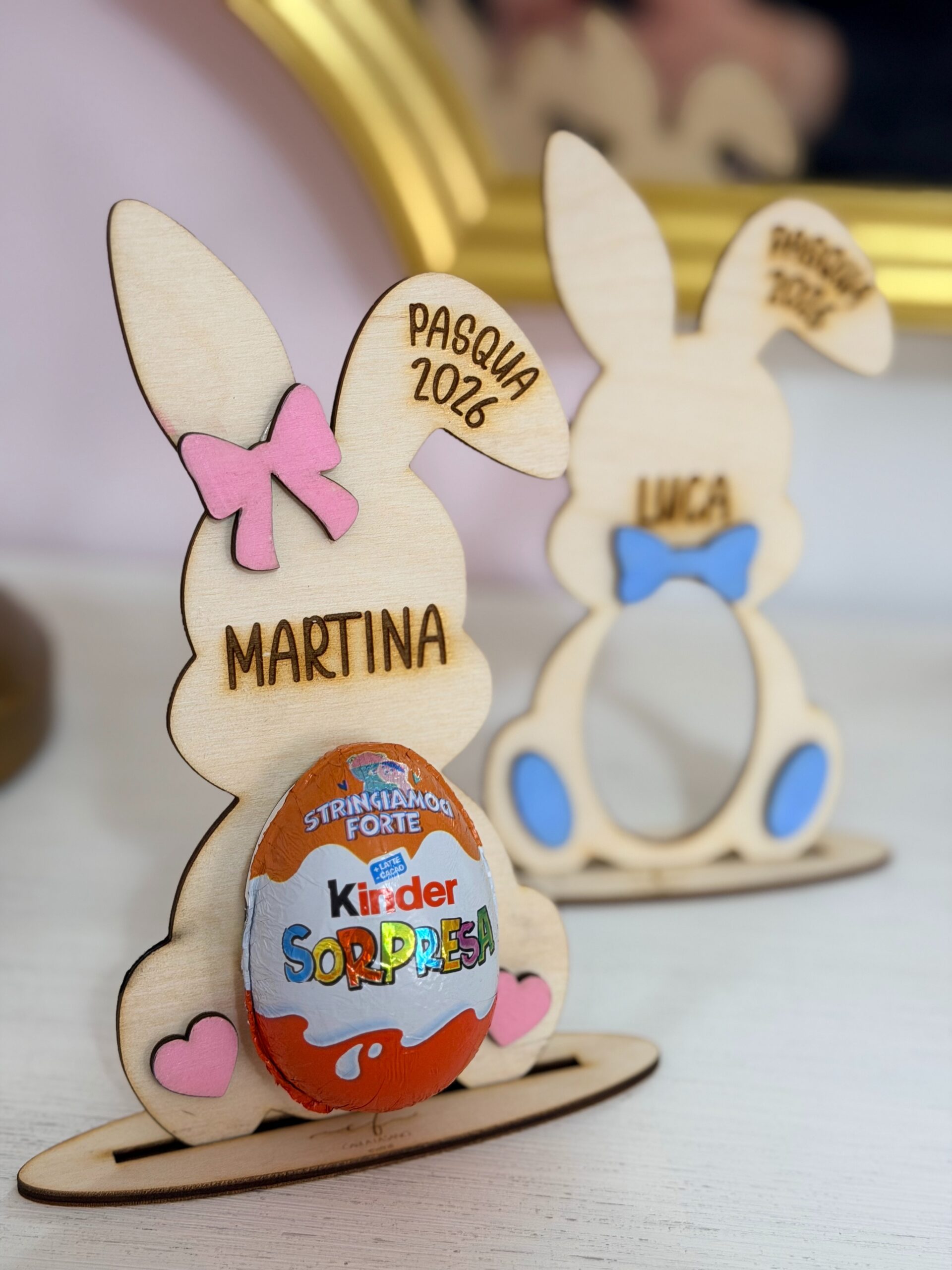 10039AF2-4204-415F-B590-B2E6E73D8E46 Coniglietto Pasqua Ovetto Kinder - immagine 1
